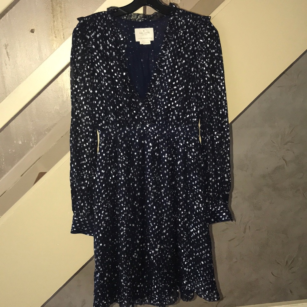 Navy Blue Stars and circles Kate Spade dress ♠️